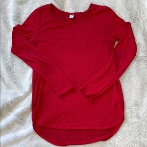 Red long sleeve shirt